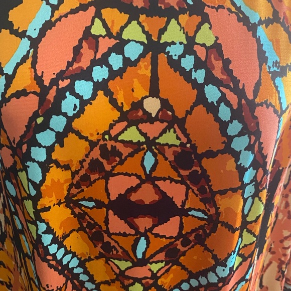 Beige by eci Vibrant Mosaic Long Sleeve Dress - Picture 2 of 4